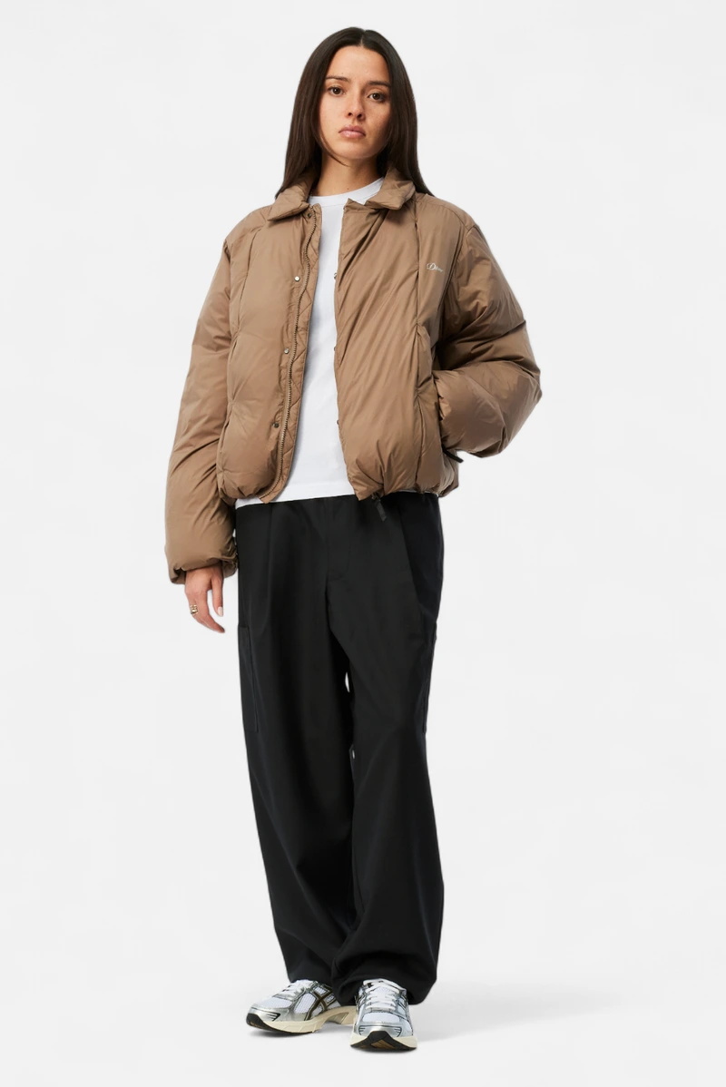 Pleated Puffer Bronze on model