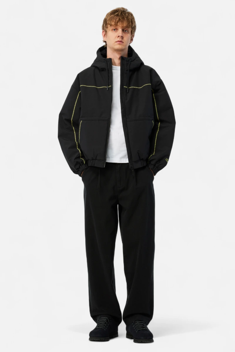 Quilted Puffer Black on model