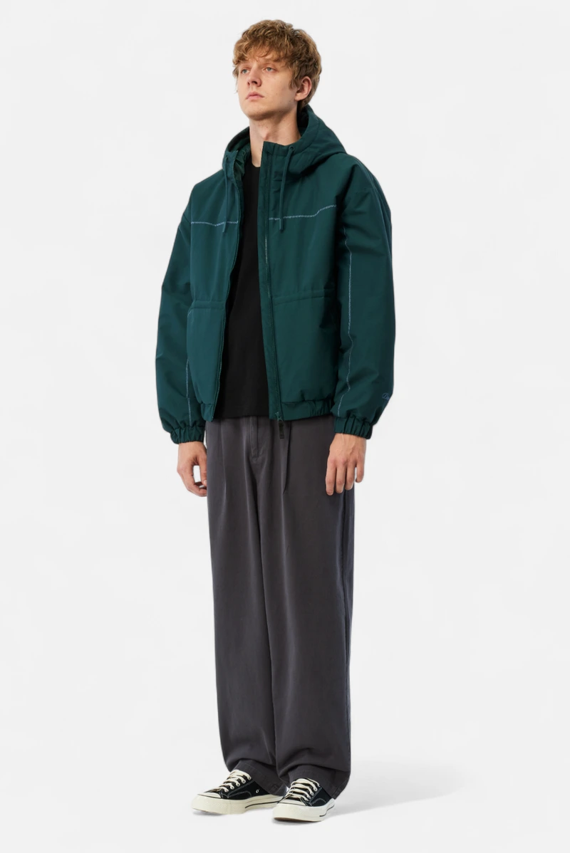 Quilted Puffer Emerald on model