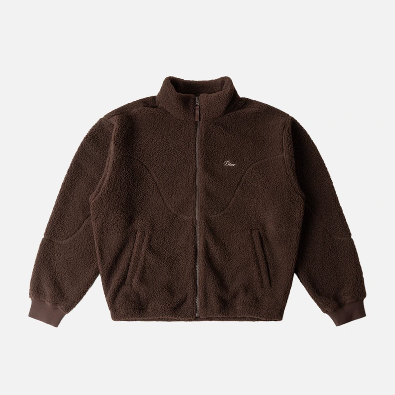 Sherpa Zip Brown